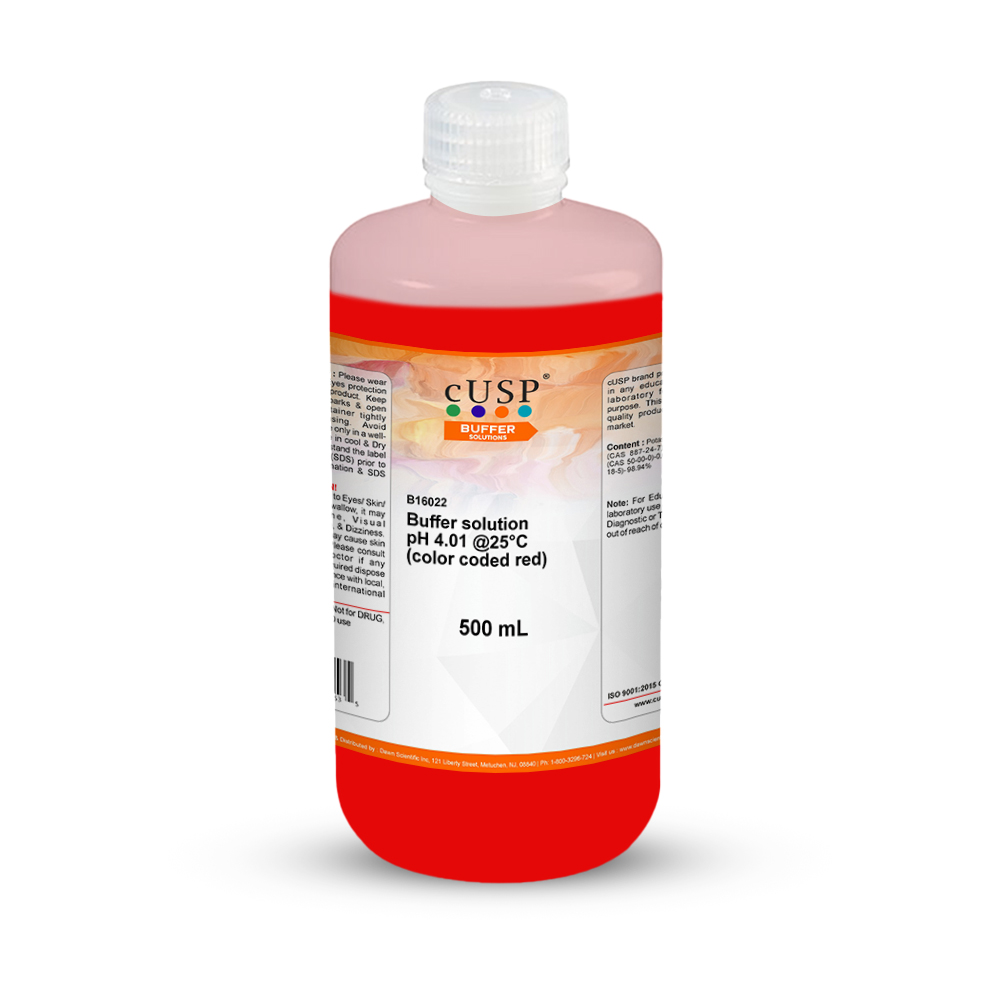 Red Buffer Buffer Solution pH 4.0 @ 25°C Color Coded Red | B16022 | cUSP Reagents